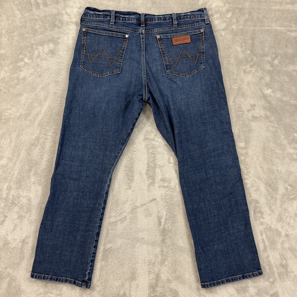 Wrangler Jeans Mens 38x30 Retro Slim Bootcut Blue Western Stretch Cowboy Rodeo
